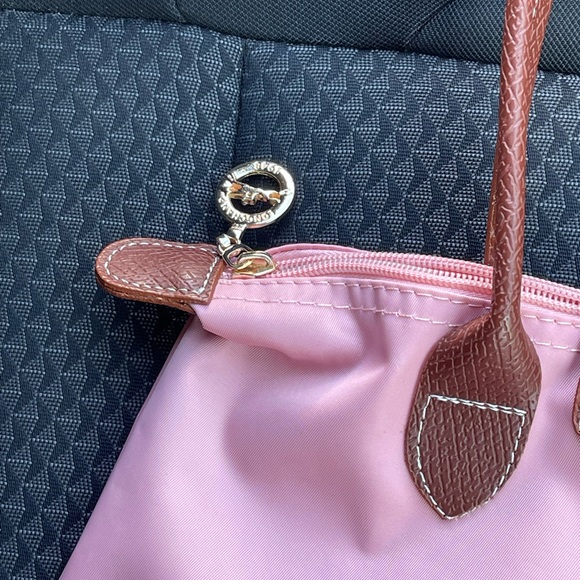 Longchamp Pink Tote with Brown Handles - Picture 4 of 12